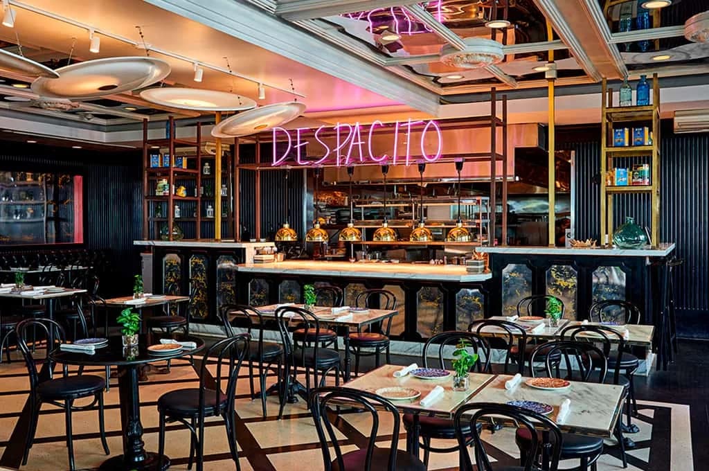 The bar at Café Americano Ocean Drive
